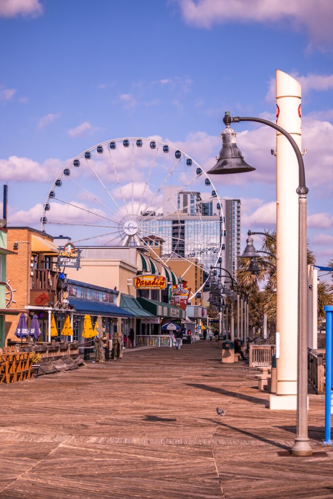 Gorgeous view of the Myrtle Beach Boardwalk-Myrtle Beach Travel Guide