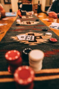 gambling card table