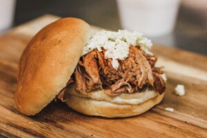 Pulled pork sandwiches are king in North Carolina!