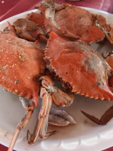 Perfectly seasoned blue crab!