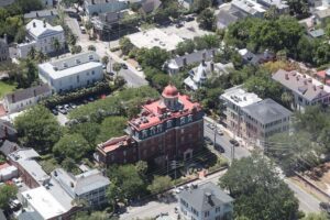 Aerial view of Wentworth Mansion-Hotels in Charleston South Carolina historic district