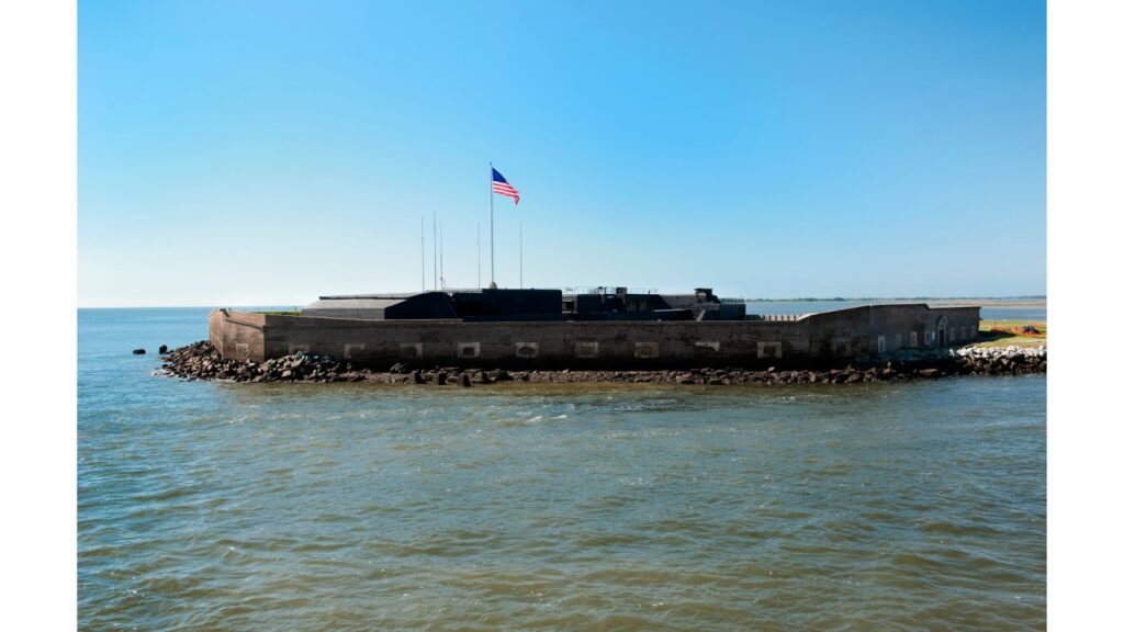 Fort Sumter sits in the Charleston Harbor-South Carolina National Parks