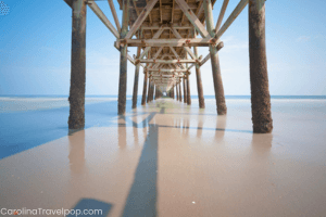 Cherry Grove Pier all lit up as another beach day comes to a close!-Best Myrtle Beach beaches