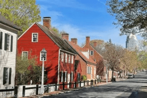 The Red House, a perfectly preserved example of the history on display-Old Salem in Winston Salem