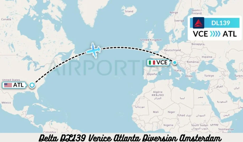Delta DL139 Venice Atlanta Diversion Amsterdam