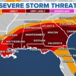 Multiple Severe Thunderstorm Alerts Issued for South Carolina Counties